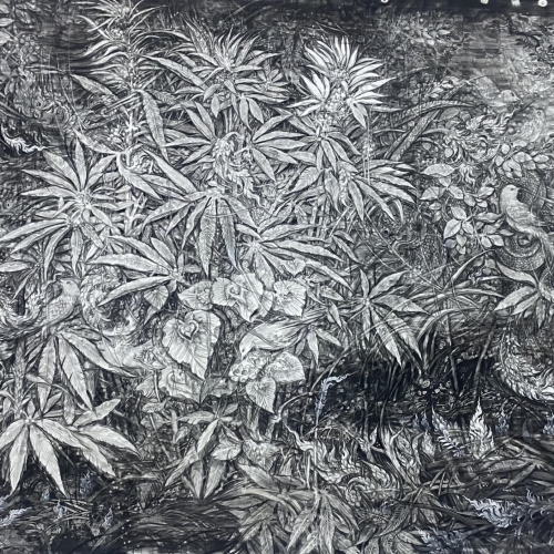 ชื่อผลงาน  จินตภาพของพรรณไม้ หมายลข 1 ( Imagination of Plants no 1)