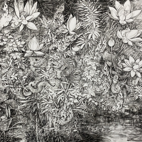 ชื่อผลงาน  จินตภาพของพรรณไม้  หมายลข 2   ( Imagination of Plants no 2)